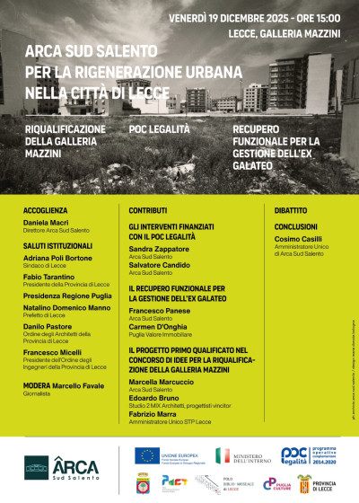 Arca Sud Salento per la Rigenerazione Urbana nella Citt&agrave; i Lecce - ven...